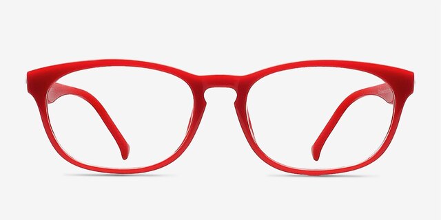 Drums Red PlasticEyeglass Frames from EyeBuyDirect, Front View