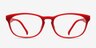 Drums Red PlasticEyeglass Frames from EyeBuyDirect, Front View