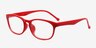 Drums Red PlasticEyeglass Frames from EyeBuyDirect, Angle View