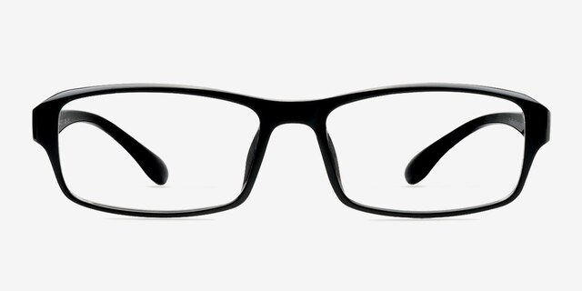 Alperton Black PlasticEyeglass Frames from EyeBuyDirect, Front View