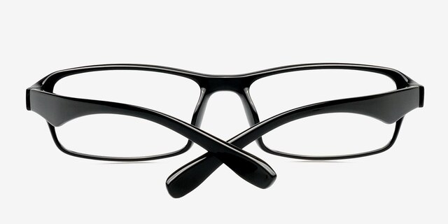 Alperton Black PlasticEyeglass Frames from EyeBuyDirect, Closed View