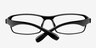 Alperton Black PlasticEyeglass Frames from EyeBuyDirect, Closed View