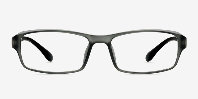 Alperton Matte Gray PlasticEyeglass Frames from EyeBuyDirect, Front View