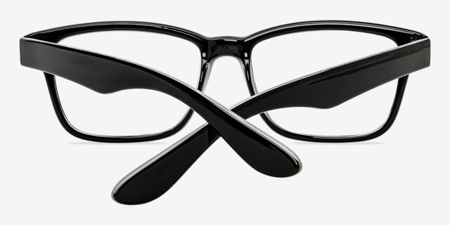 Brixton Black PlasticEyeglass Frames from EyeBuyDirect, Closed View