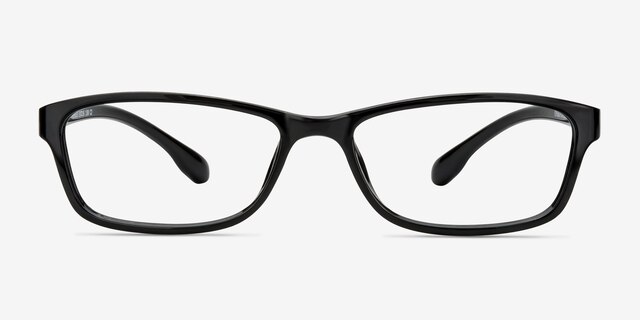 Versus Black PlasticEyeglass Frames from EyeBuyDirect, Front View