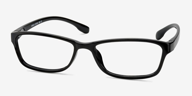 Versus Black PlasticEyeglass Frames from EyeBuyDirect, Angle View
