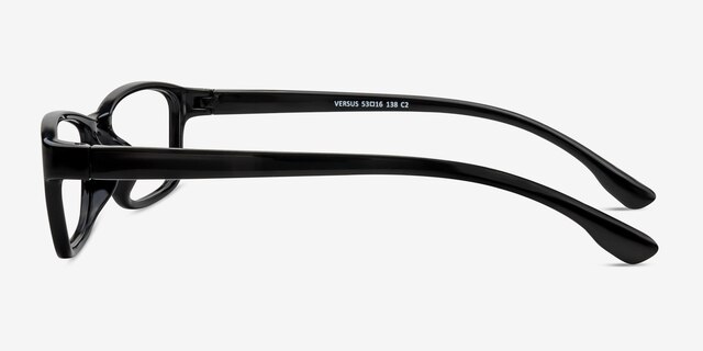 Versus Black PlasticEyeglass Frames from EyeBuyDirect, Side View