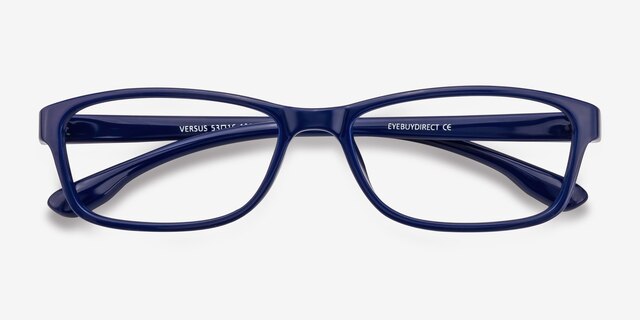 Versus Navy PlasticEyeglass Frames from EyeBuyDirect, Closed View