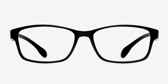 Encore Black PlasticEyeglass Frames from EyeBuyDirect, Front View