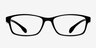 Encore Black PlasticEyeglass Frames from EyeBuyDirect, Front View