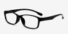 Encore Black PlasticEyeglass Frames from EyeBuyDirect, Angle View