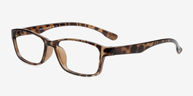 Encore Tortoise PlasticEyeglass Frames from EyeBuyDirect, Angle View
