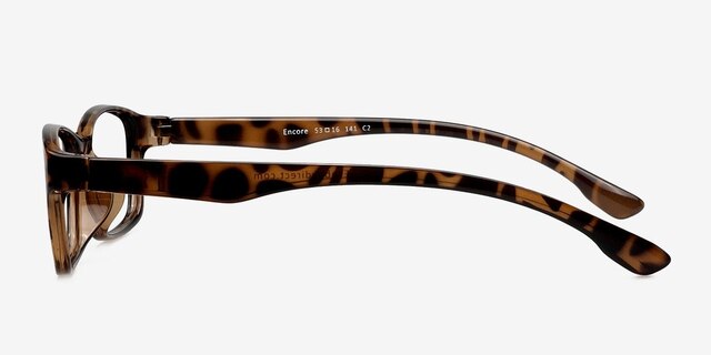 Encore Tortoise PlasticEyeglass Frames from EyeBuyDirect, Side View