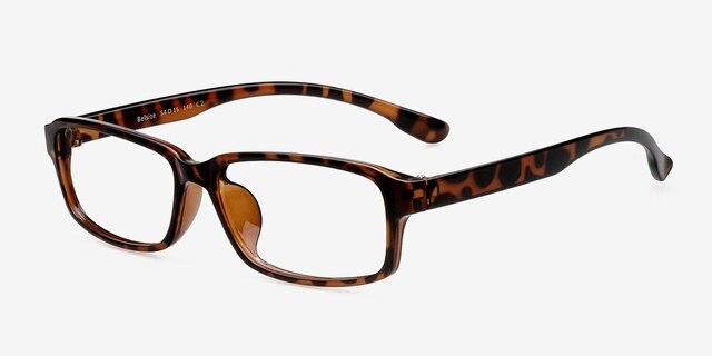 Belsize Tortoise PlasticEyeglass Frames from EyeBuyDirect, Angle View