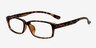 Belsize Tortoise PlasticEyeglass Frames from EyeBuyDirect, Angle View