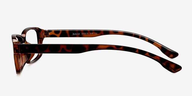 Belsize Tortoise PlasticEyeglass Frames from EyeBuyDirect, Side View