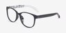 Warren Black PlasticEyeglass Frames from EyeBuyDirect, Angle View