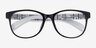 Warren Black PlasticEyeglass Frames from EyeBuyDirect, Closed View