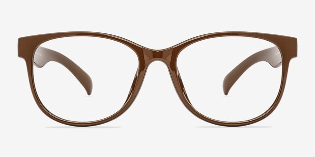 Warren Coffee PlasticEyeglass Frames from EyeBuyDirect, Front View