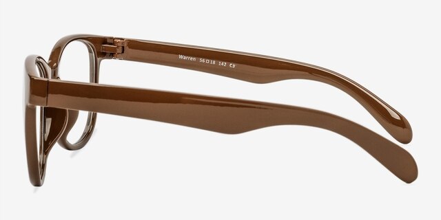 Warren Coffee PlasticEyeglass Frames from EyeBuyDirect, Side View