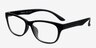 Boulevard Matte Black PlasticEyeglass Frames from EyeBuyDirect, Angle View