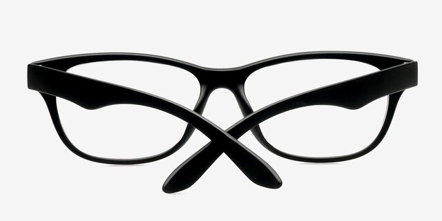 Boulevard Matte Black PlasticEyeglass Frames from EyeBuyDirect, Closed View
