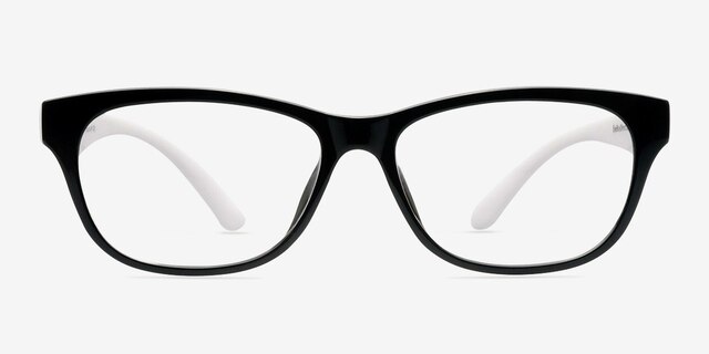 Boulevard Black PlasticEyeglass Frames from EyeBuyDirect, Front View