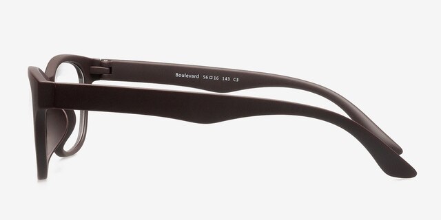 Boulevard Matte Coffee PlasticEyeglass Frames from EyeBuyDirect, Side View