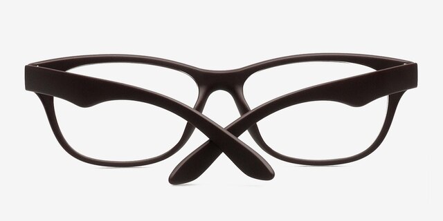 Boulevard Matte Coffee PlasticEyeglass Frames from EyeBuyDirect, Closed View