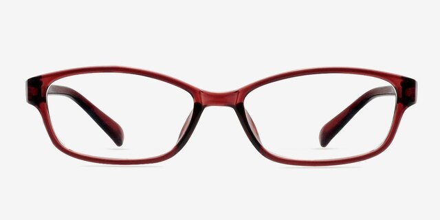Janet Burgundy PlastiqueMontures de lunettes de vue d'EyeBuyDirect, Vue de Face