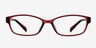 Janet Burgundy PlastiqueMontures de lunettes de vue d'EyeBuyDirect, Vue de Face