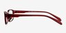 Janet Burgundy PlastiqueMontures de lunettes de vue d'EyeBuyDirect, Vue de Côté
