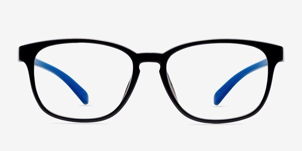 Bouncy Black Plastic Eyeglass Frames