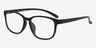 Bouncy Matte Black PlasticEyeglass Frames from EyeBuyDirect, Angle View