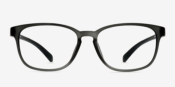 Bouncy Matte Gray Plastic Eyeglass Frames