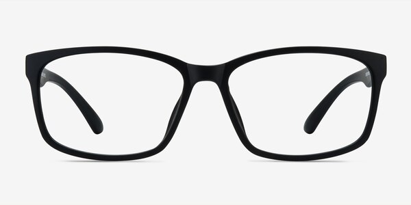 Boston Matte Black Plastic Eyeglass Frames