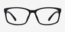 Boston Matte Black PlastiqueMontures de lunettes de vue d'EyeBuyDirect, Vue de Face