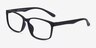 Boston Matte Black PlastiqueMontures de lunettes de vue d'EyeBuyDirect, Vue d'Angle