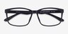 Boston Matte Black PlastiqueMontures de lunettes de vue d'EyeBuyDirect, Vue Rapprochée