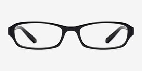 Adept  Black  Plastique Montures de lunettes de vue d'EyeBuyDirect, Vue de Face