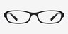 Adept Black PlasticEyeglass Frames from EyeBuyDirect, Front View