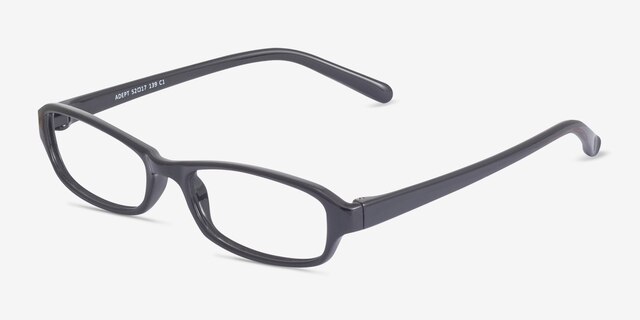 Adept Black PlasticEyeglass Frames from EyeBuyDirect, Angle View