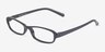 Adept Black PlasticEyeglass Frames from EyeBuyDirect, Angle View