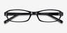 Adept Black PlasticEyeglass Frames from EyeBuyDirect, Closed View