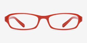 Adept  Red  Plastique Montures de lunettes de vue d'EyeBuyDirect, Vue de Face
