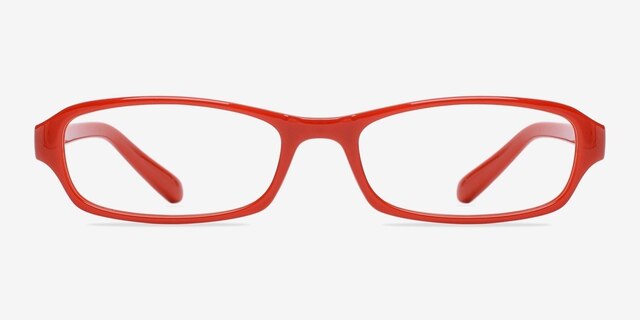 Adept Red PlasticEyeglass Frames from EyeBuyDirect, Front View