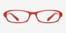 Adept Red PlasticEyeglass Frames from EyeBuyDirect, Front View