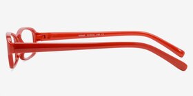 Adept  Red  Plastique Montures de lunettes de vue d'EyeBuyDirect, Vue de Côté