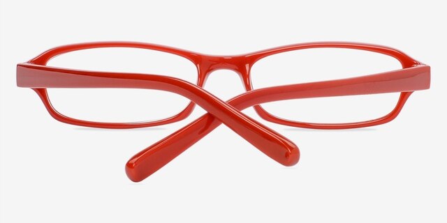 Adept Red PlasticEyeglass Frames from EyeBuyDirect, Closed View