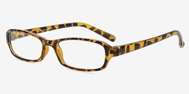 Adept Tortoise PlasticEyeglass Frames from EyeBuyDirect, Angle View